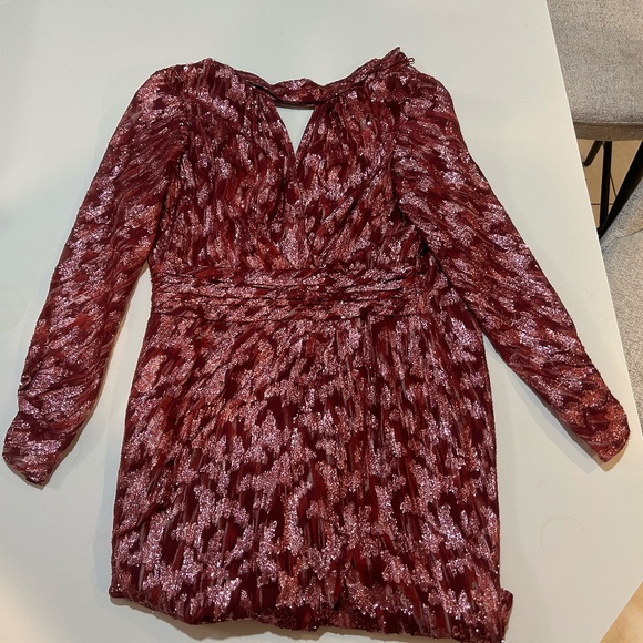 Jonathan Simkhai Metallic Vine Jacquard Mock Neck Dress - Picture 14 of 16